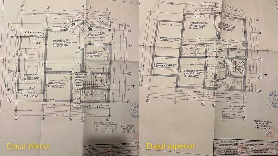 Casă cu 4 camere în Păulești