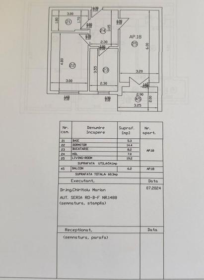 Apartament cu 2 camere decomandat în Dobroești