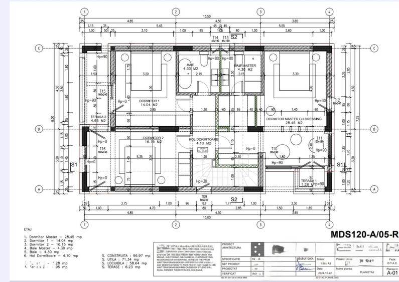 Casă cu 5 camere cu Teren 450 Mp în Brănești