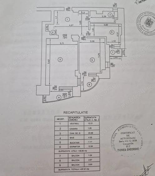 Apartament cu 2 camere decomandat în Unirii