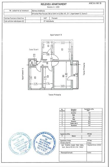Apartament cu 3 camere în Central