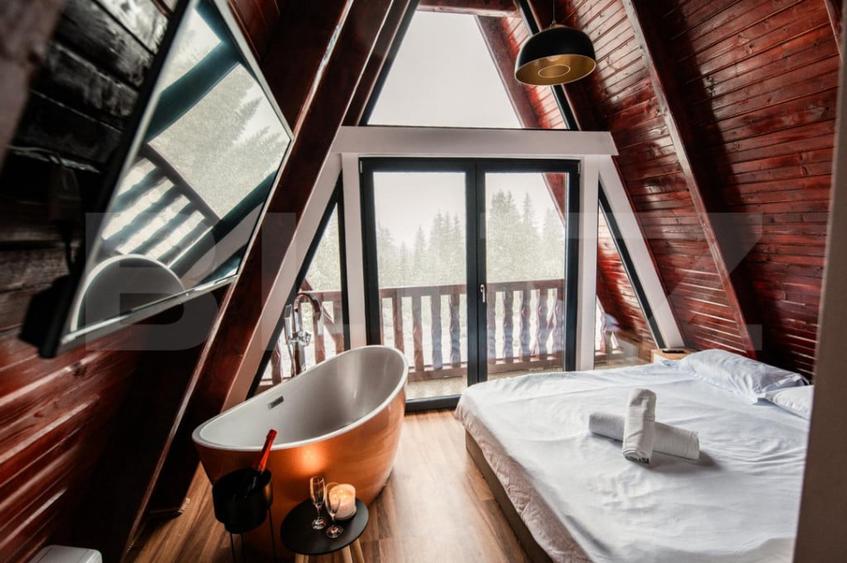 Cabana A-Frame, 195 mp utili, 600 mp teren, Sauna & Ciubar - 6