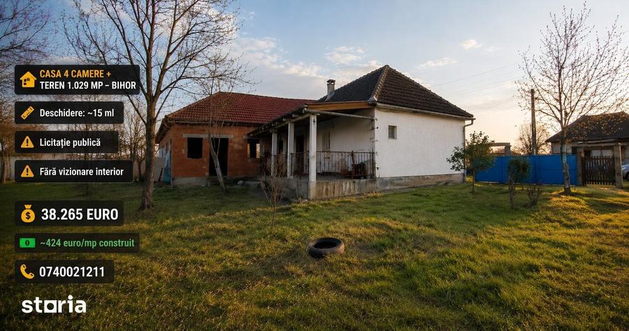 Casă cu 2 camere cu Teren 1029 Mp în Tileagd