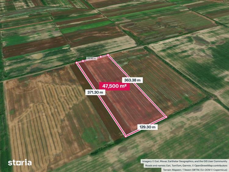 Teren de 47500 mp, în Butimanu