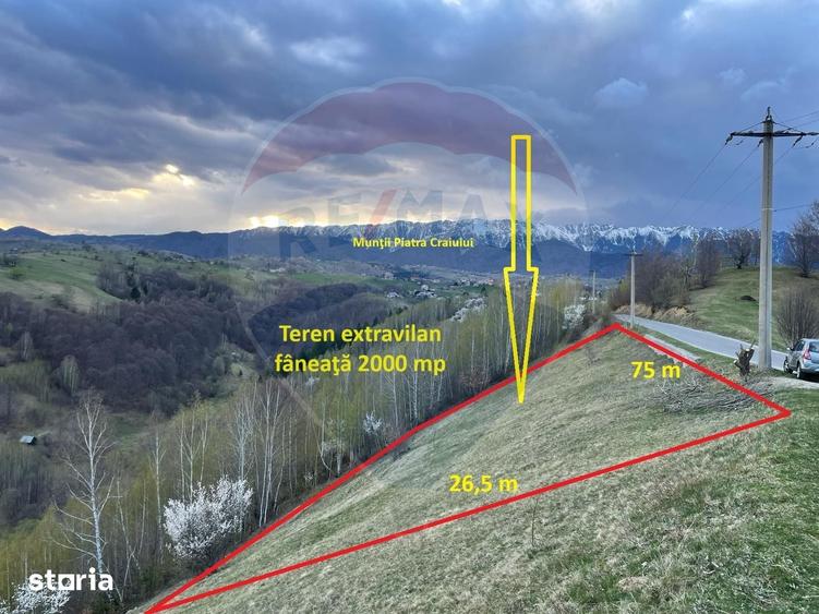 Teren de 2000 mp, în Moieciu
