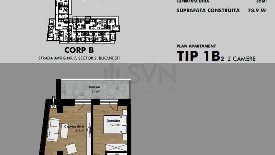 Apartament cu 2 camere semidecomandat în Bucur Obor