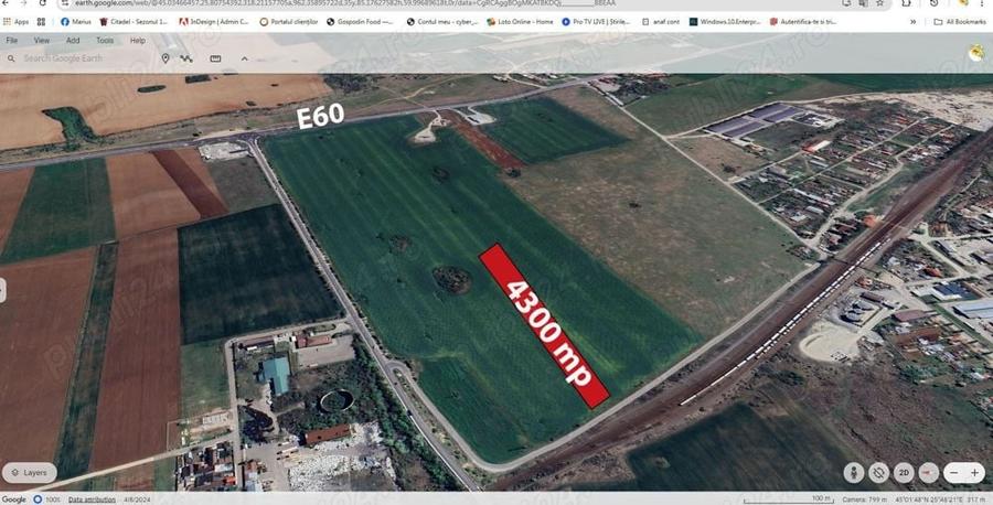 Teren de 4300 mp, în Florești