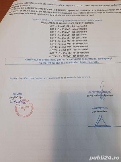 Teren de 3000 mp, în Palas