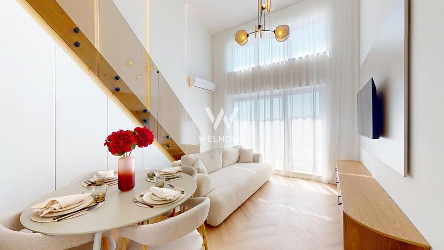 Penthouse cu 3 camere decomandat, mobilat în Exterior Vest