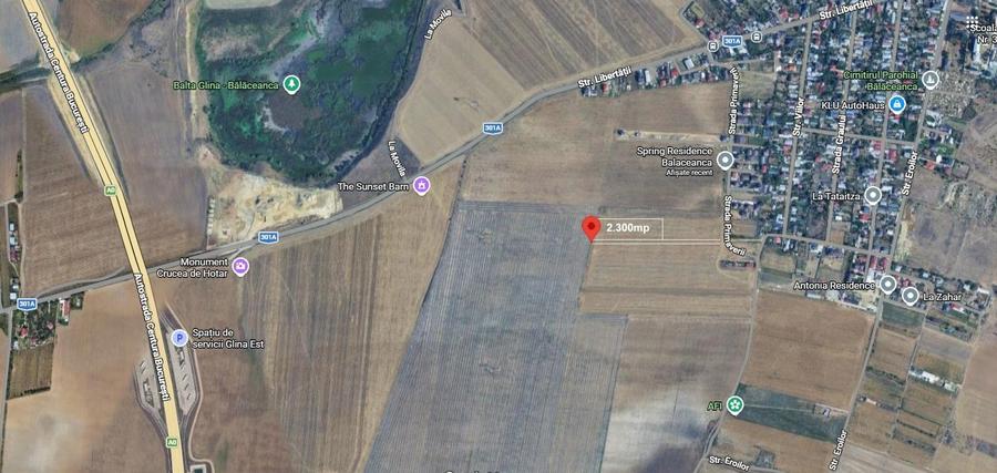 Teren Construcții intravilan de 2300 mp, în Centura Est