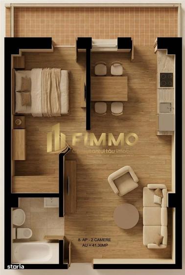Apartament cu 2 camere în Burdujeni