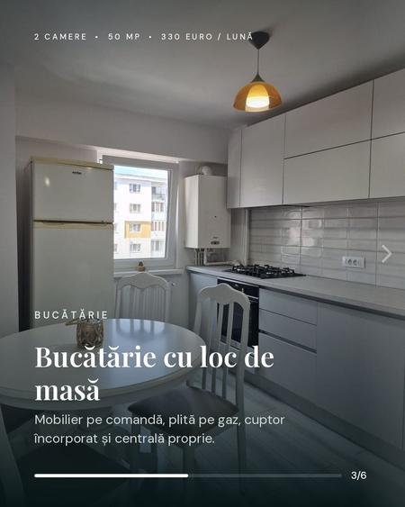 Apartament cu 2 camere decomandat, mobilat în Lenin