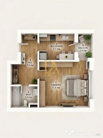 Garsoniera premium de vanzare | Ansamblul Exigent | Etaj 1 - 7