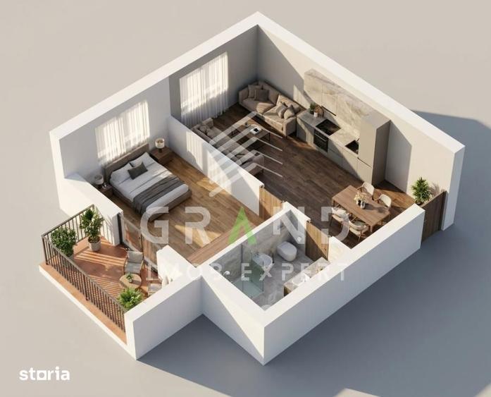2 camere | Balcon | Etaj 2 cu lift | Calea TurziiOMV | Mobilat & ut - 15