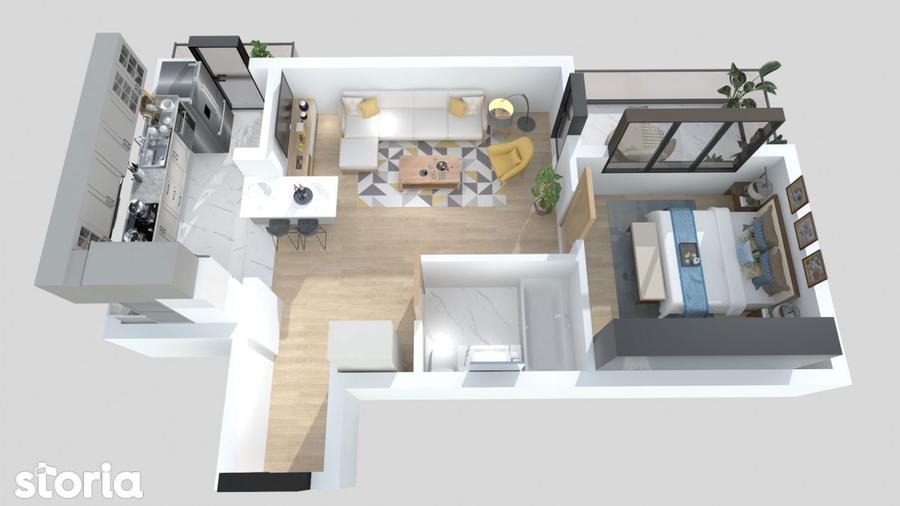 Apartament cu 2 camere în Ștefan cel Mare