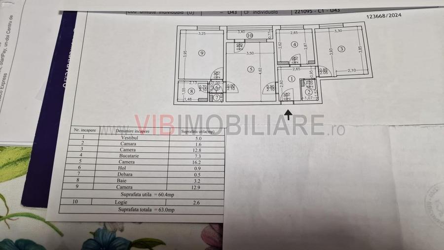 Apartament cu 3 camere semidecomandat în Drumul Taberei
