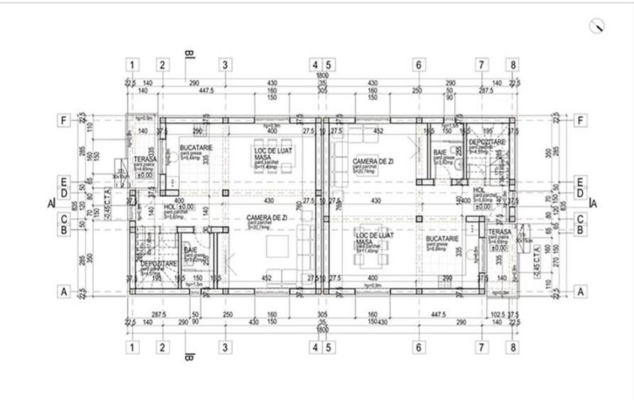 Duplex cu 4 camere cu Canalizare în Stupini