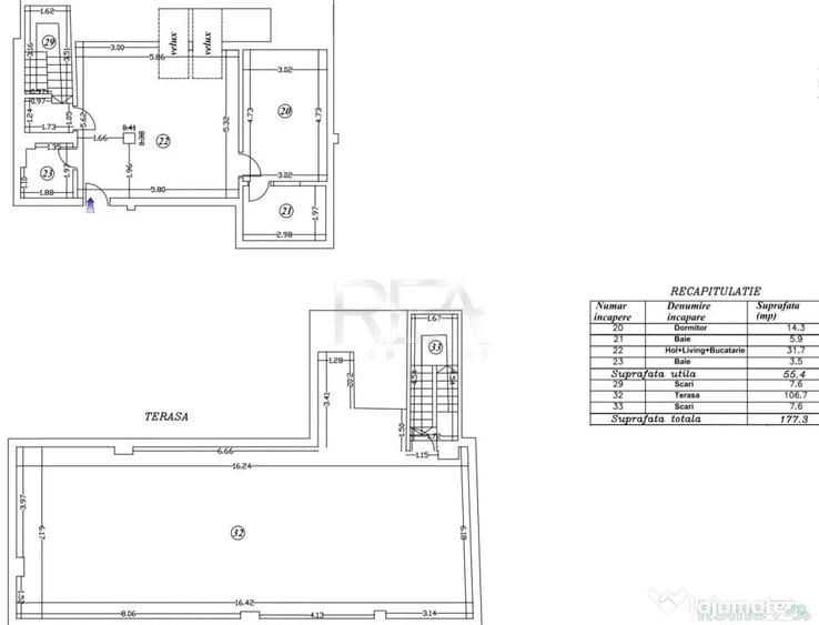 Apartament cu 2 camere semidecomandat în Matei Voievod