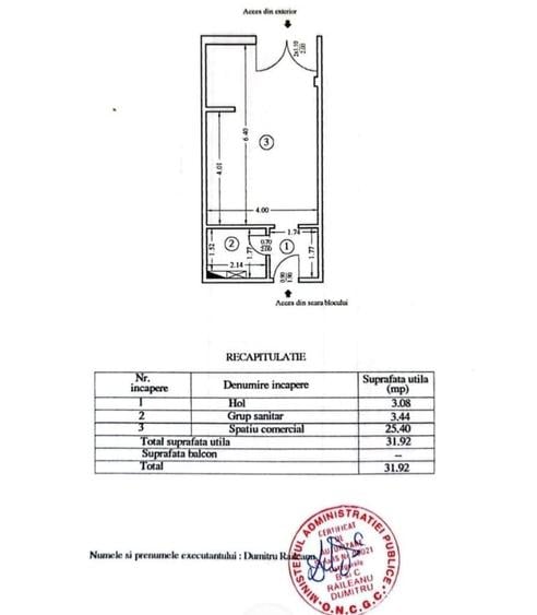 Spațiu comercial, de 32 mp, în Tătărași