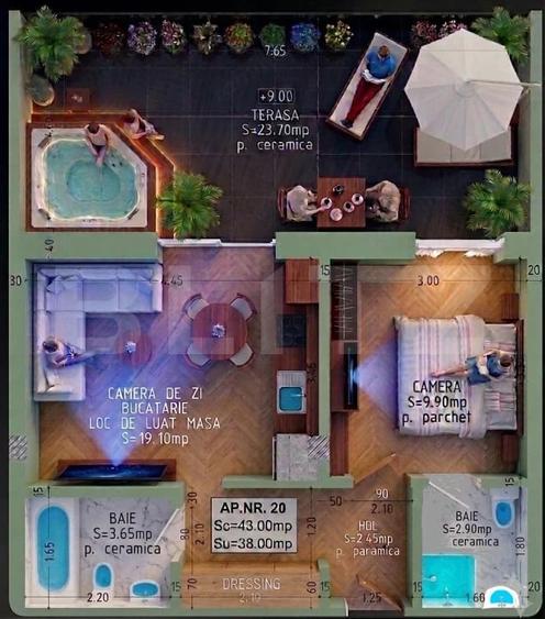 Mini Penthouse cu terasa generoasa | Zona lini?tita - 4
