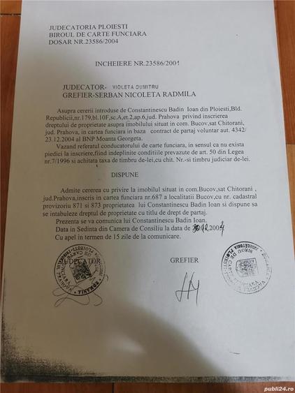 Teren de 6730 mp, în Chițorani