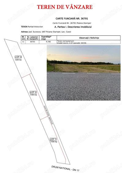 Teren de 4298 mp, în Căsoi