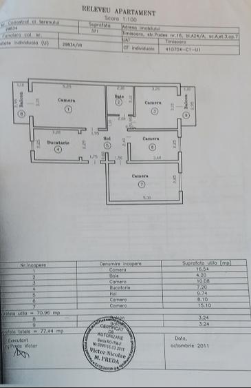 Apartament cu 4 camere decomandat în Lipovei