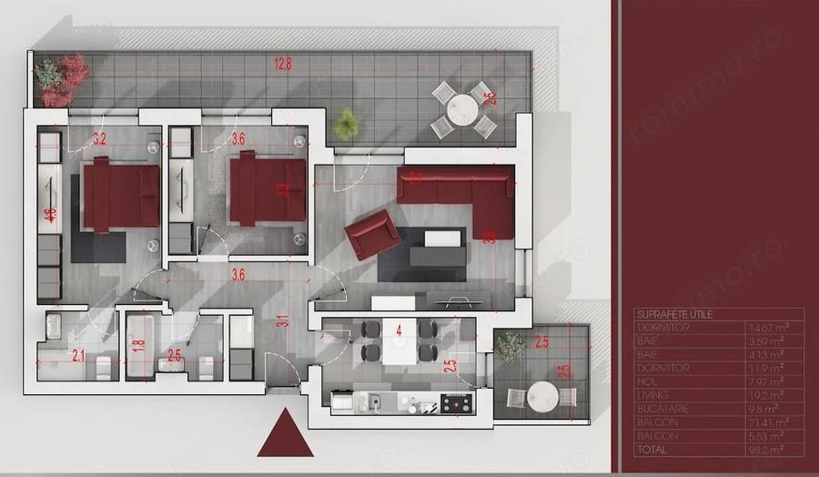 Apartament 3 camere Drumul Gura Putnei | Bloc 2022 | Terasa generoasa - 10