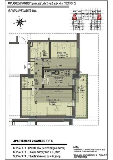 Apartament cu 2 camere decomandat, mobilat în Apărătorii Patriei