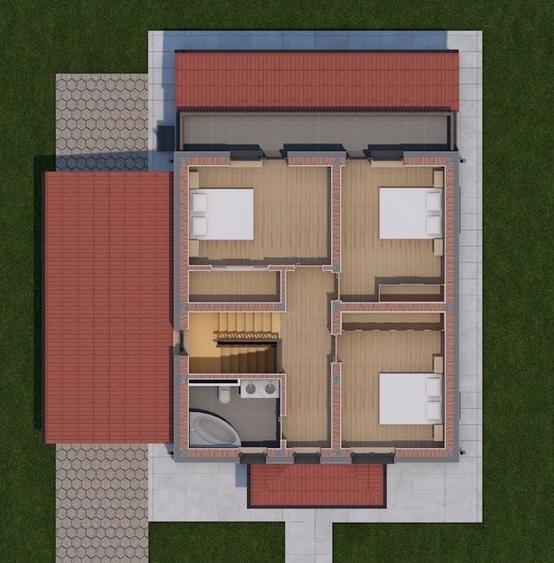 Casă cu 4 camere în Tărlungeni