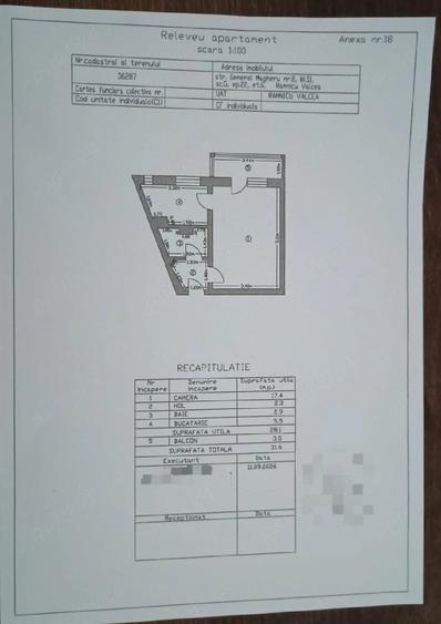 Garsonieră semidecomandată în 1 Mai