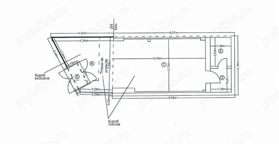 Spațiu comercial, de 42 mp, în Central