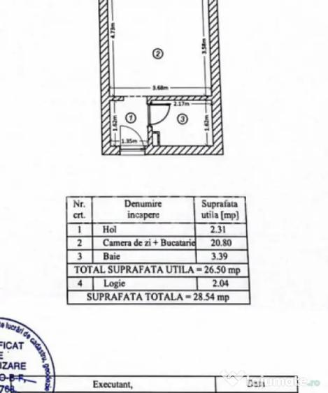 Garsonieră decomandată în Titan