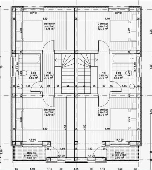 Duplex cu 3 camere cu Teren 200 Mp în Miroslava