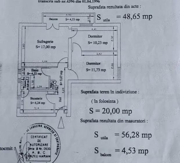 Apartament cu 3 camere semidecomandat în Mihail Kogălniceanu
