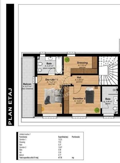 Duplex cu 4 camere cu Canalizare în Tăuți