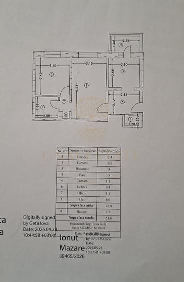 Apartament cu 2 camere semidecomandat în Berceni
