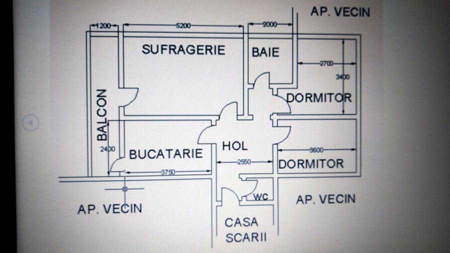 Apartament cu 3 camere decomandat în Exterior Vest