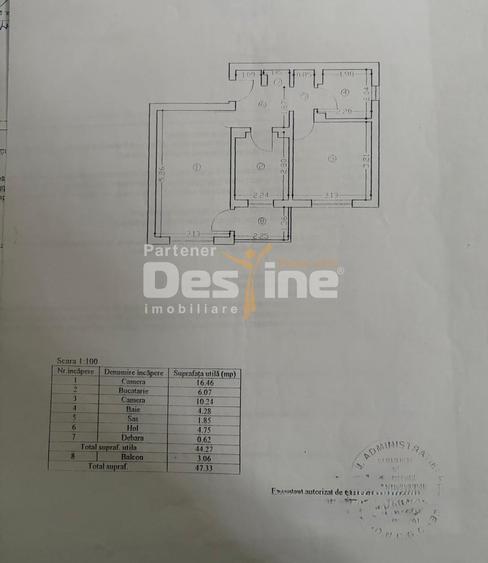 Apartament cu 2 camere decomandat, mobilat în Podul de Fier