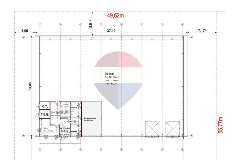 Spațiu industrial, de 1,014 mp, în Balotești