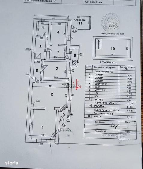 Casă cu 3 camere în Vatra Luminoasă