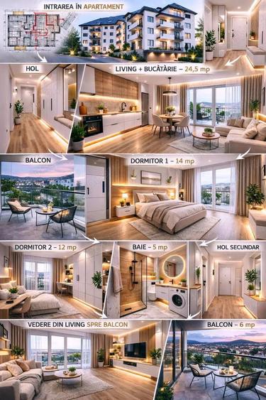 Apartament cu 2 camere decomandat în Central
