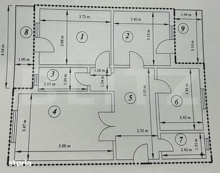 Apartament cu 3 camere decomandat în Central