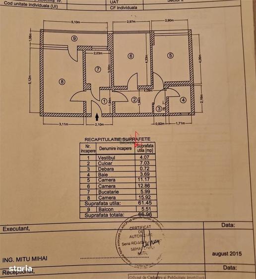 Apartament cu 3 camere decomandat în Basarabia