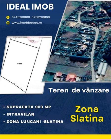 Teren Construcții intravilan de 909 mp, în 9 Mai