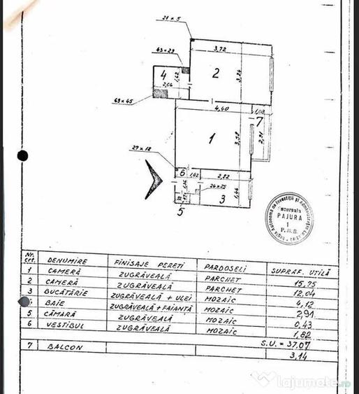 Apartament cu 2 camere semidecomandat în 1 Mai