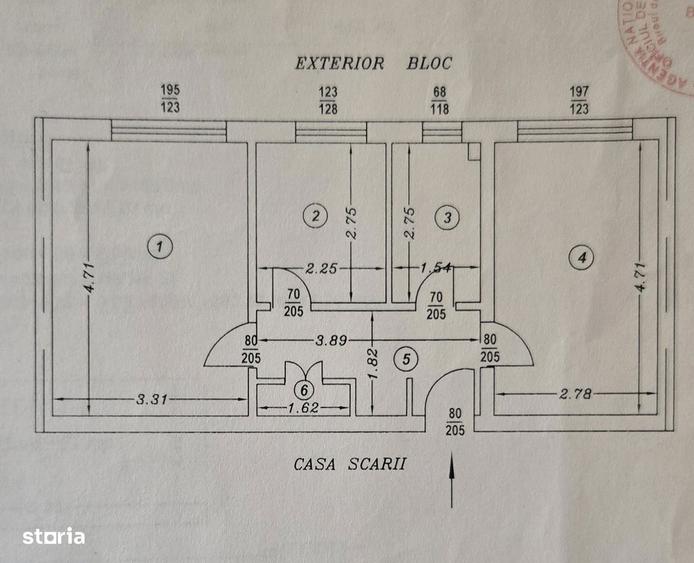 Apartament cu 2 camere decomandat în Exterior Vest