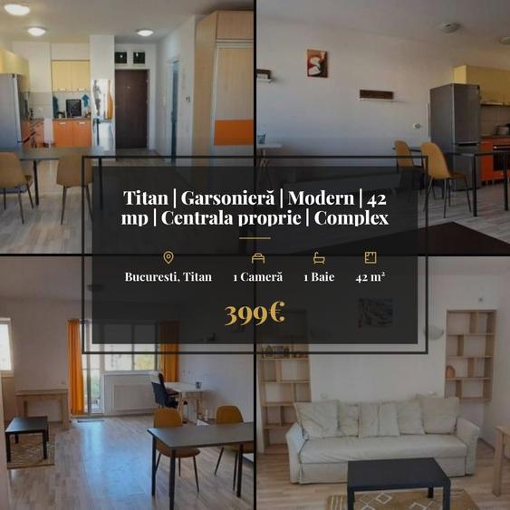 Garsonieră decomandată, mobilată în Titan