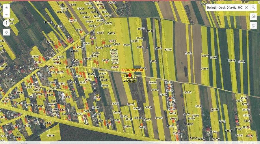 Teren Construcții intravilan de 1383 mp, în Bolintin-Deal