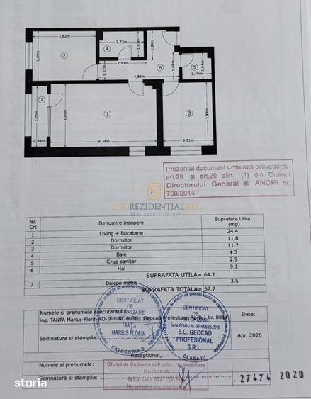 Apartament cu 3 camere si parcare, mobilat+utilat, Aparatorii Patriei - 10